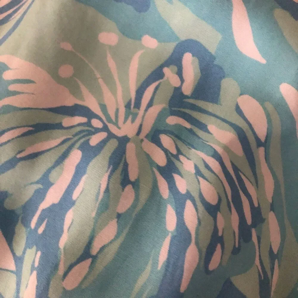 Lilibridge The Blue Tropics Midi Dress Womens S Beach Coastal Flowy Coverup NEW